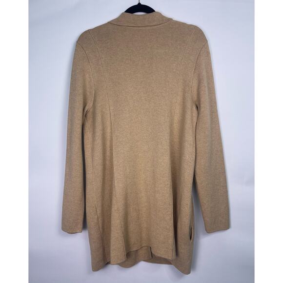 J Jill Beige Knit Button Front Blazer Coatigan Women’s Size Large - Picture 5 of 10